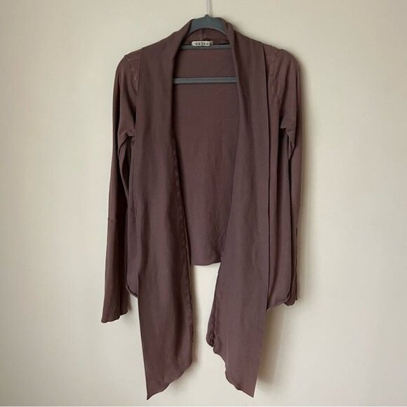 Velvet by Graham & Spencer Brown Open Drape Cardigan Women’s Size Medium - Picture 1 of 7